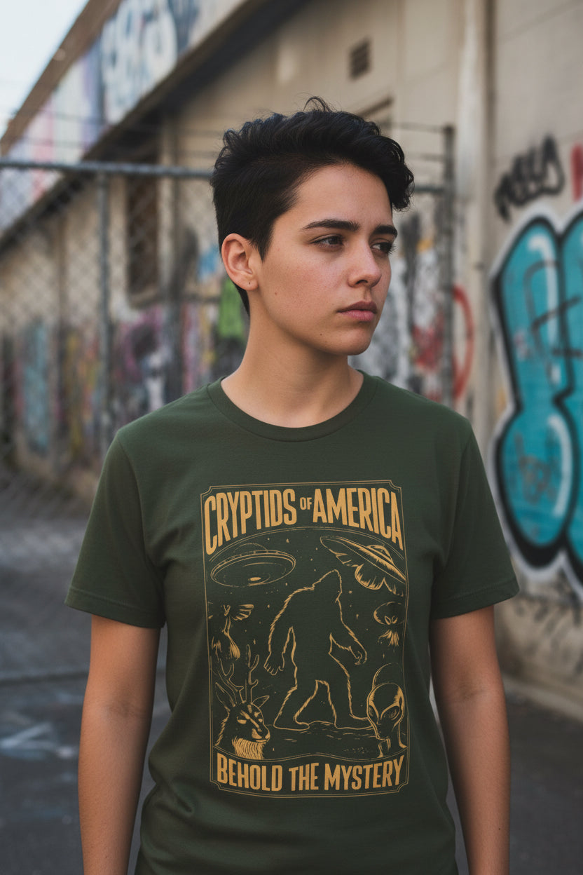 Cryptids Of America Bella Canvas Model Multiple Colors 2