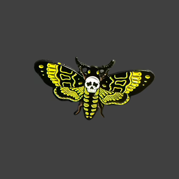 Goth Moth Pinback Button | Pinback Button | Horror | Goth/Gothic | Retro & Vintage