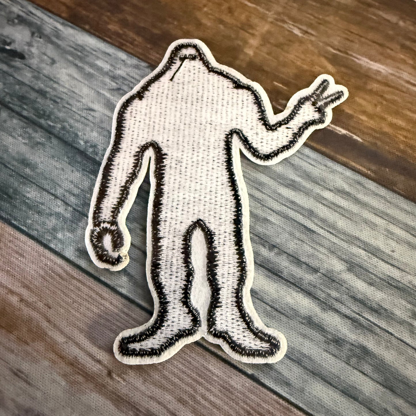Peace Bigfoot Embroidered Patch | Patch | Cryptids, Funny | Retro & Vintage