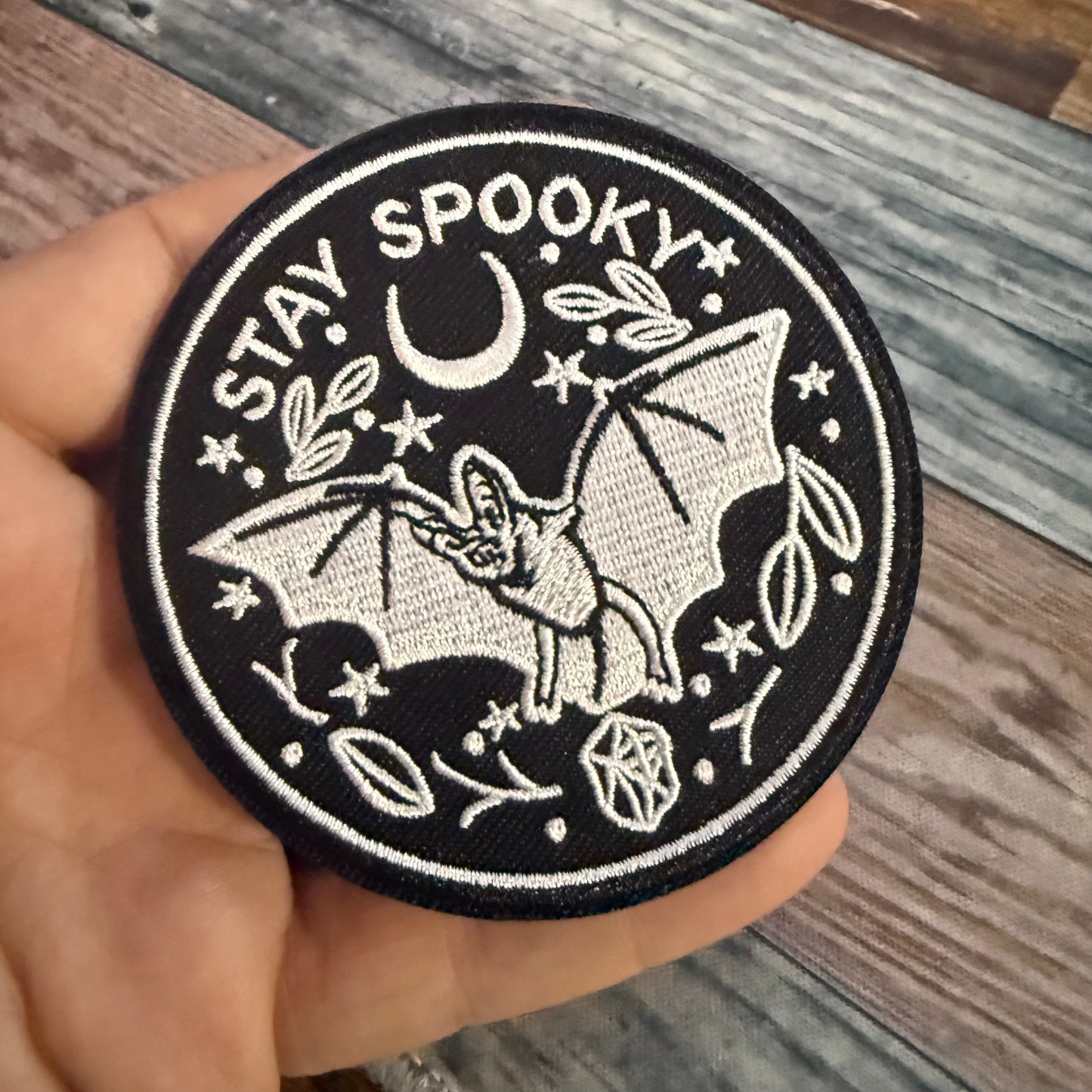 Stay Spooky Embroidered Patch | Patch | Bats, Goth | Goth