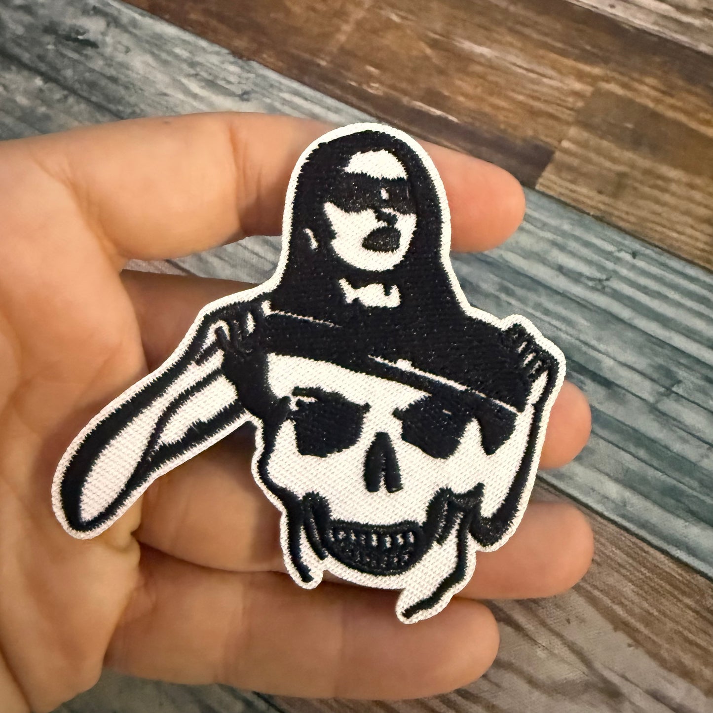 Punk Girl Flashing Skull Embroidered Patch | Patch | Skulls & Skeletons, Punk | Goth, Punk