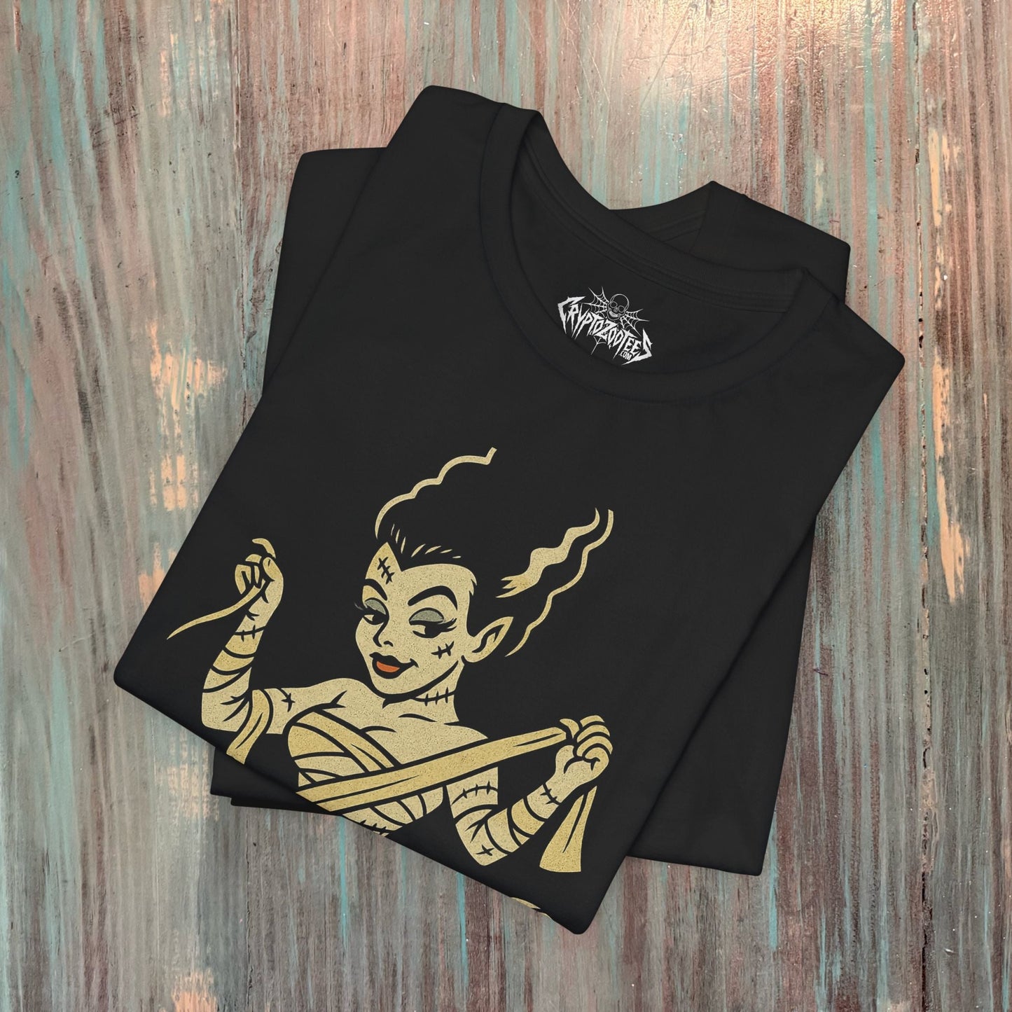 T-Shirt - Bride of Frankenstein | Unisex T-shirt (Bella+Canvas 3001) | Halloween, Horror | Rockabilly, Punk from Crypto Zoo Tees