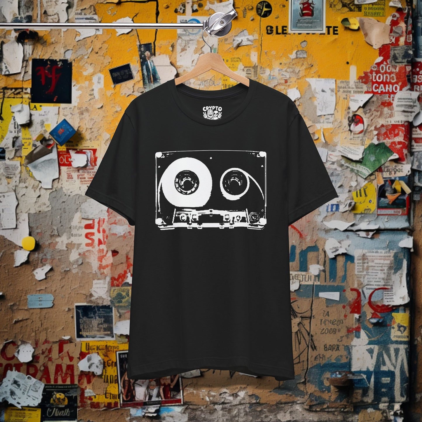 T-Shirt - Cassette Tape Retro Music Tee | Unisex T-shirt | Music, Retro | Vintage, 80s Aesthetic from Crypto Zoo Tees