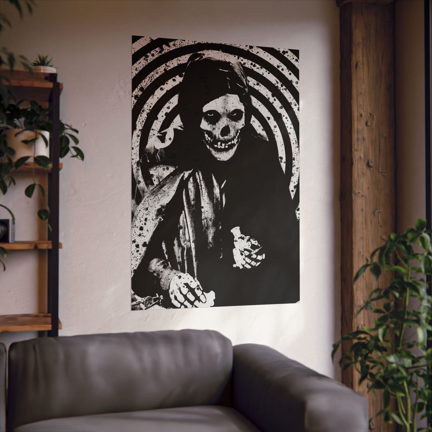 Poster - Crimson Ghost Poster | Wall Art | Horror, Skulls & Skeletons | Punk, Goth/Gothic from Crypto Zoo Tees