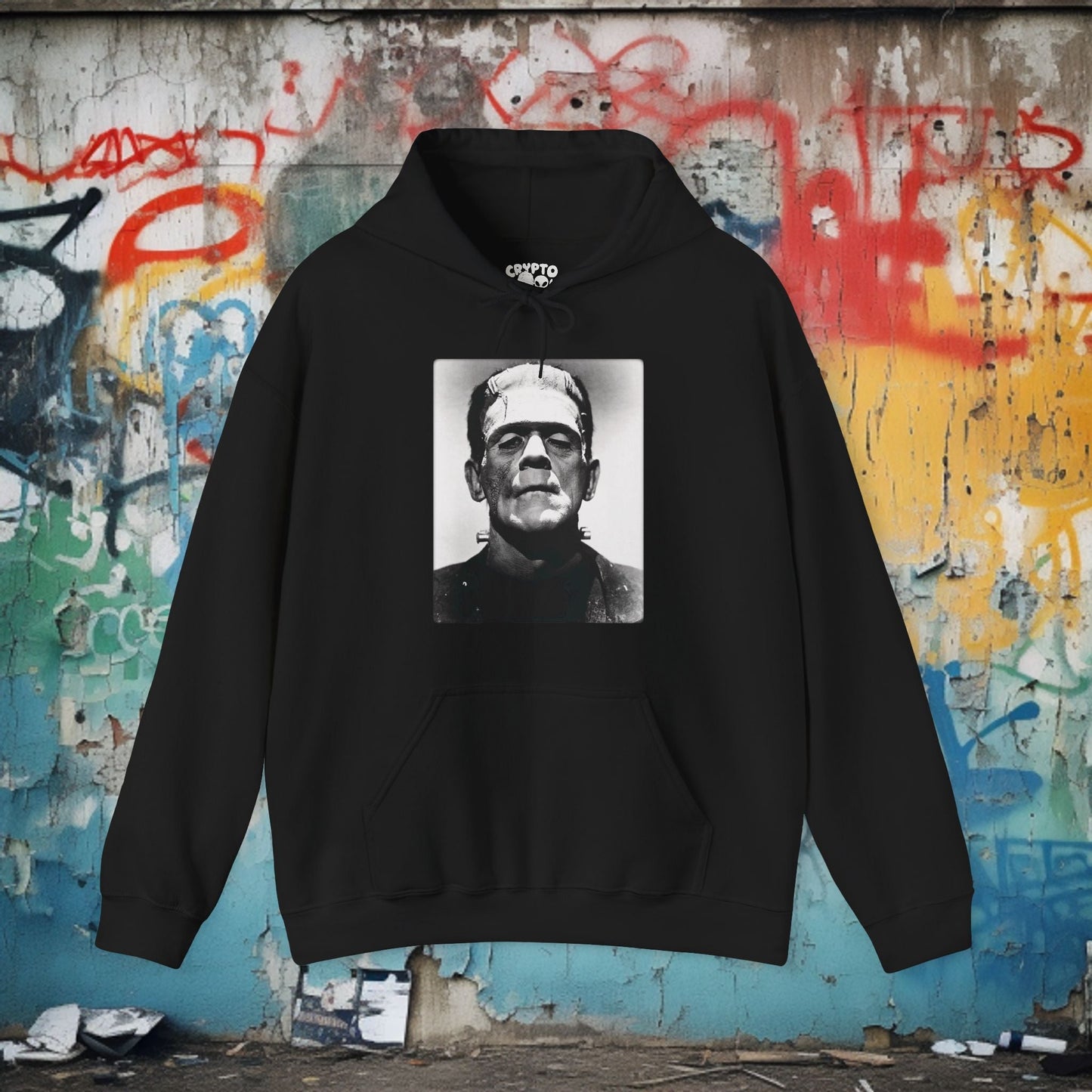 T-Shirt - Frankenstein Karloff Tee | Horror, Retro & Vintage | Unisex Shirt, Ladies Tee, Tank Top, Long Sleeve, Sweatshirt, Hoodie from Crypto Zoo Tees