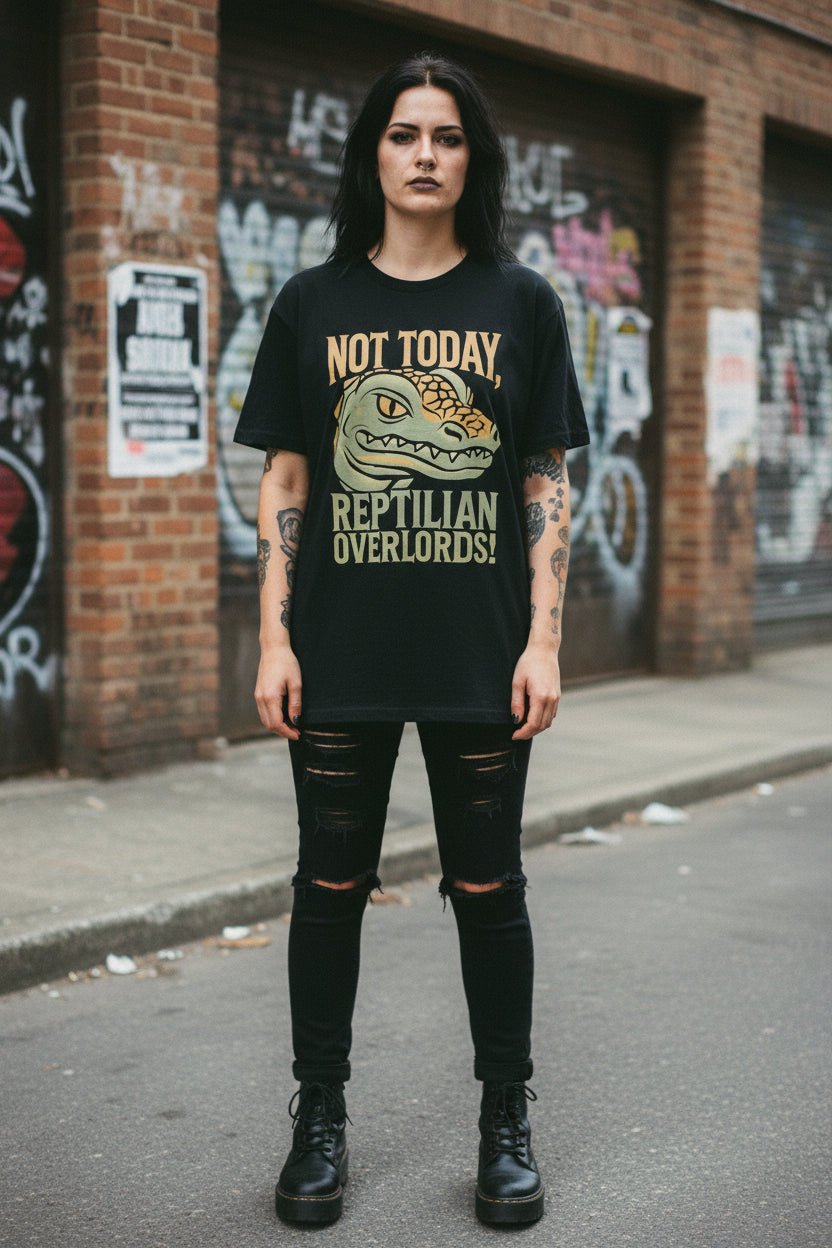 T-Shirt - Reptilian Overlords Shirt | Funny Alien & UFO | Unisex Tee Hoodie from Crypto Zoo Tees