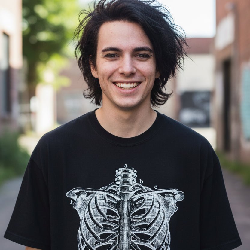 T-Shirt - Ribcage Shirt | Skulls & Skeletons | Unisex Heavy Vintage - Unisex Comfort Colors 1717 from Crypto Zoo Tees