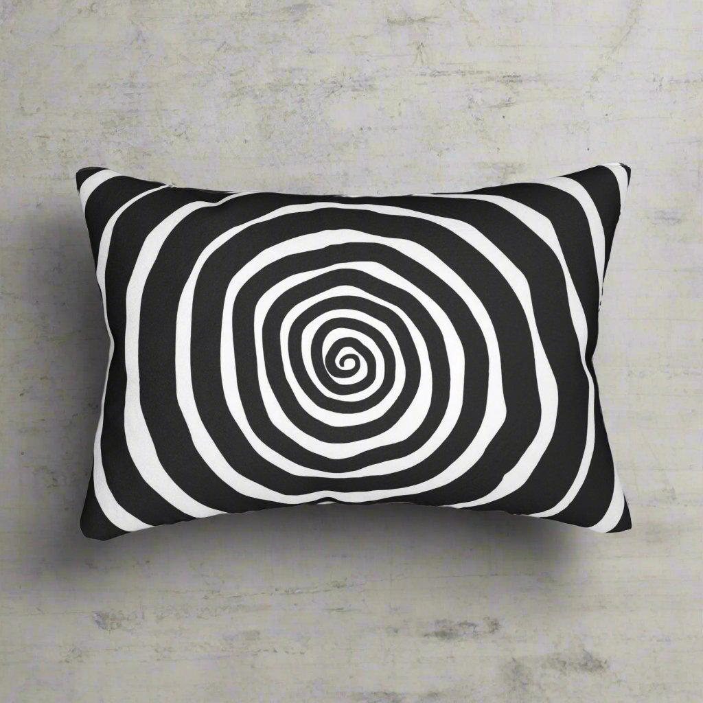 BURTON バートン【PILLOW】黒 チルクッション SPOOKY SPIRAL PILLOW | Halloween Decor | Tim Burton Style | Spun