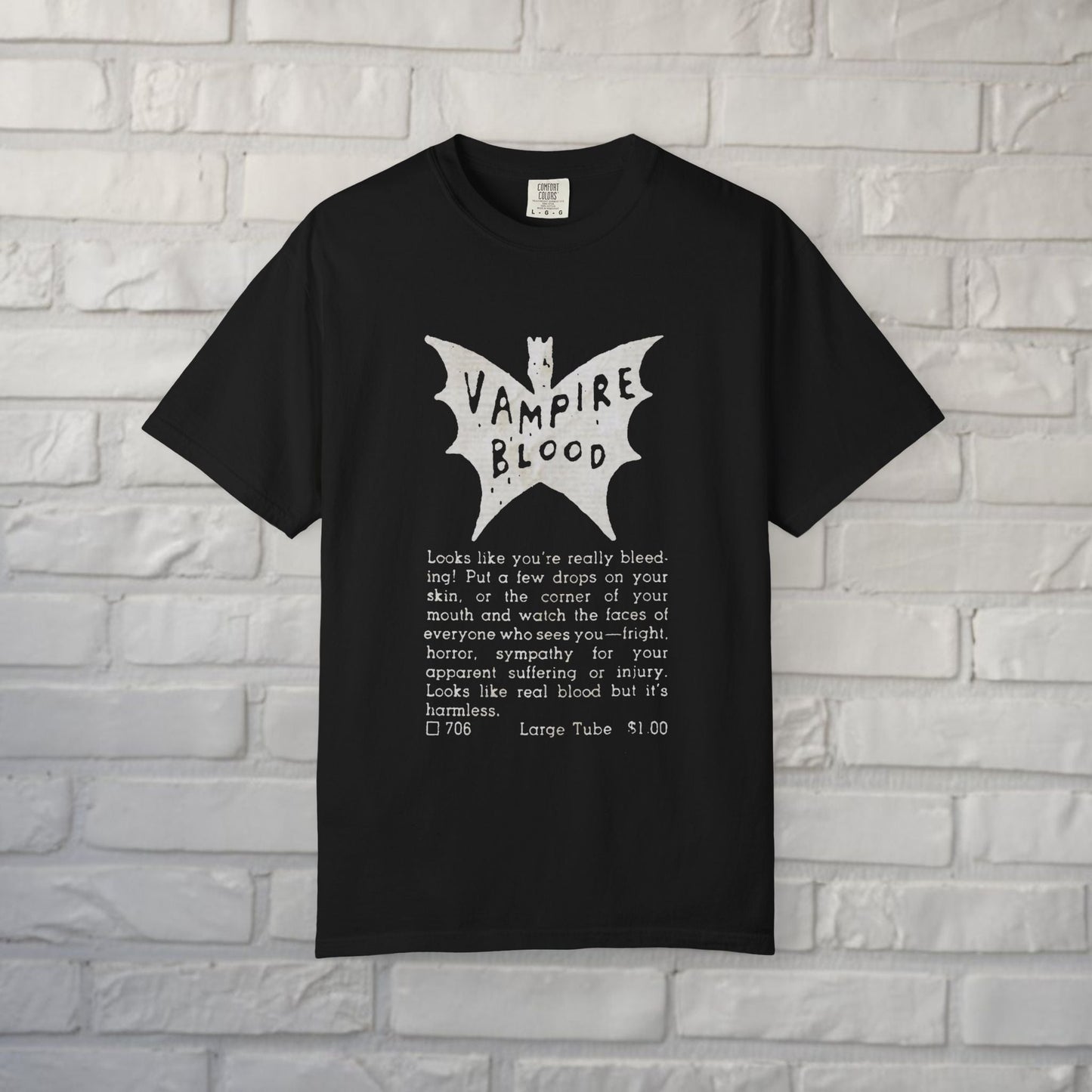 T-Shirt - Vampire Blood Vintage Comic Ad | Pullover Hoodie from Crypto Zoo Tees