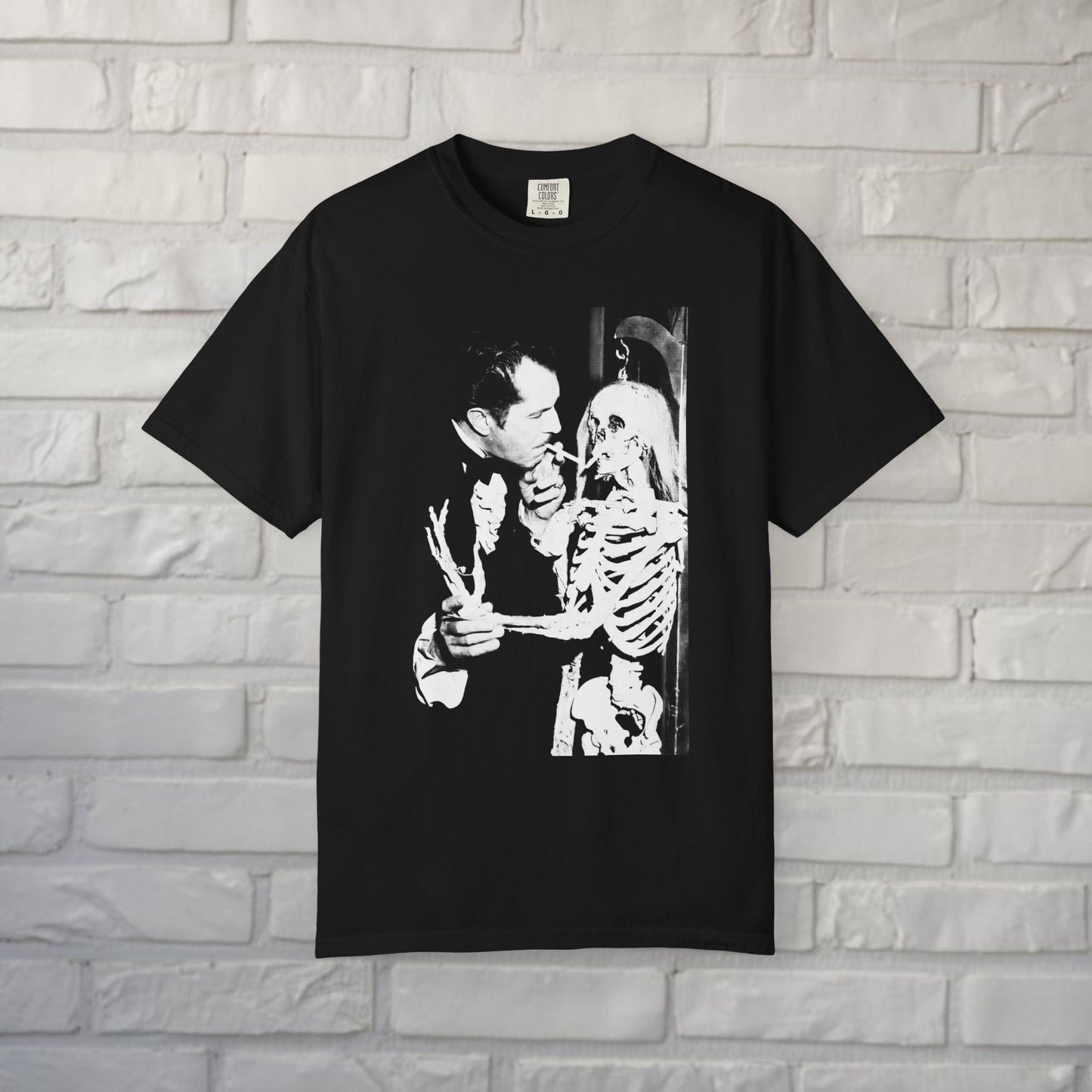 T-Shirt - Vincent Price Skeleton Graphic Print Shirt | Horror, Skulls & Skeletons | Pullover Hoodie from Crypto Zoo Tees