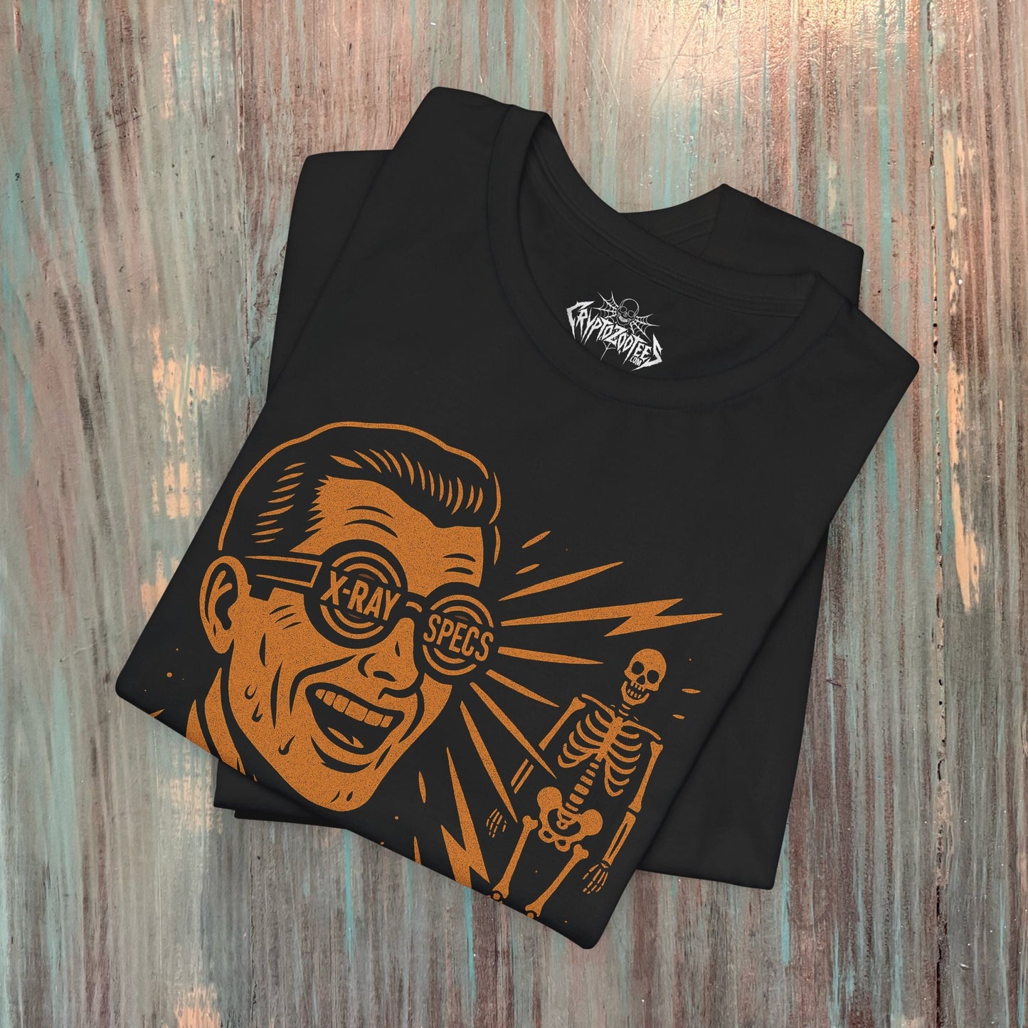 T-Shirt - X - Ray Specs Ad | Unisex T-shirt (Bella+Canvas 3001) | Funny, Retro & Vintage from Crypto Zoo Tees