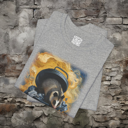 Opposum Eating Trash Van Gogh Shirt | Bella+Canvas Tee | Funny Artist Shirt - Crypto Zoo Tees - T-Shirt