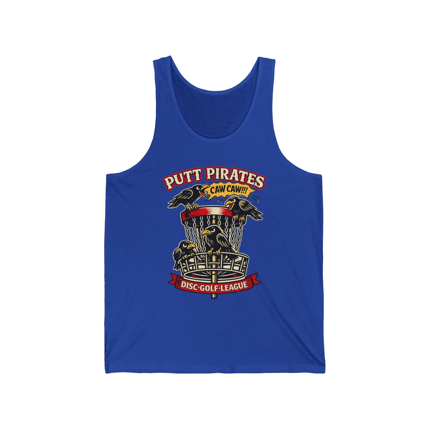 Mike Mui Caw Caw Tank - Putt Pirates Disc Golf Tank — Putt Pirates Caw Caw! League Tank Top