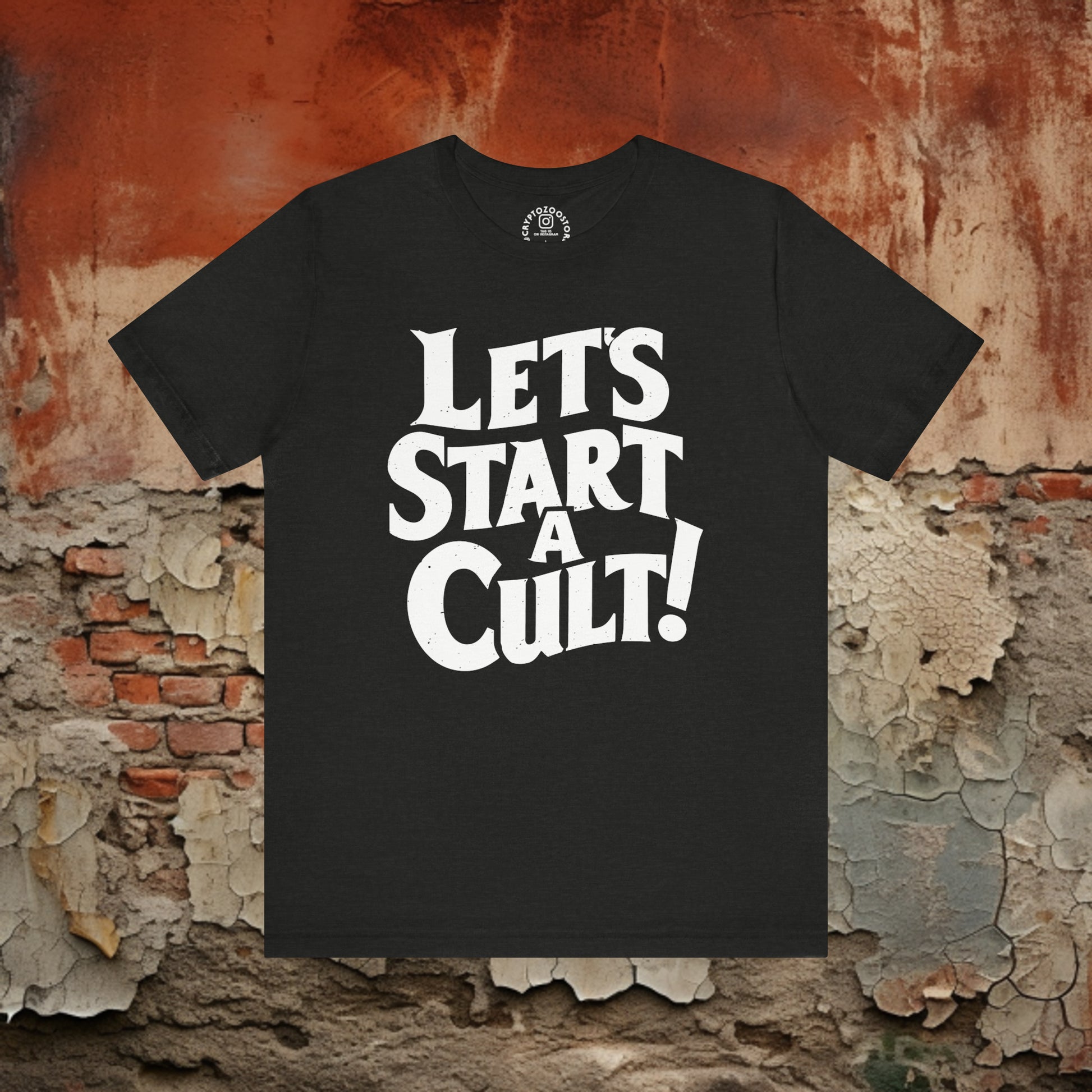 T-Shirt - Let's Start A Cult Shirt - Funny Gothic Punk Dark Humor - Soft Cotton T-shirt from Crypto Zoo Tees