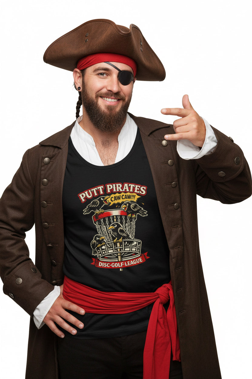 Mike Mui Caw Caw Tank - Putt Pirates Disc Golf Tank — Putt Pirates Caw Caw! League Tank Top