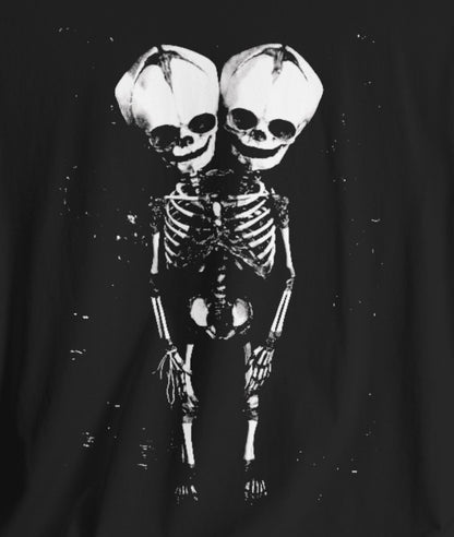 T-Shirt - 2 Headed Skeleton | Punk Goth | Bella + Canvas Unisex T-shirt from Crypto Zoo Tees