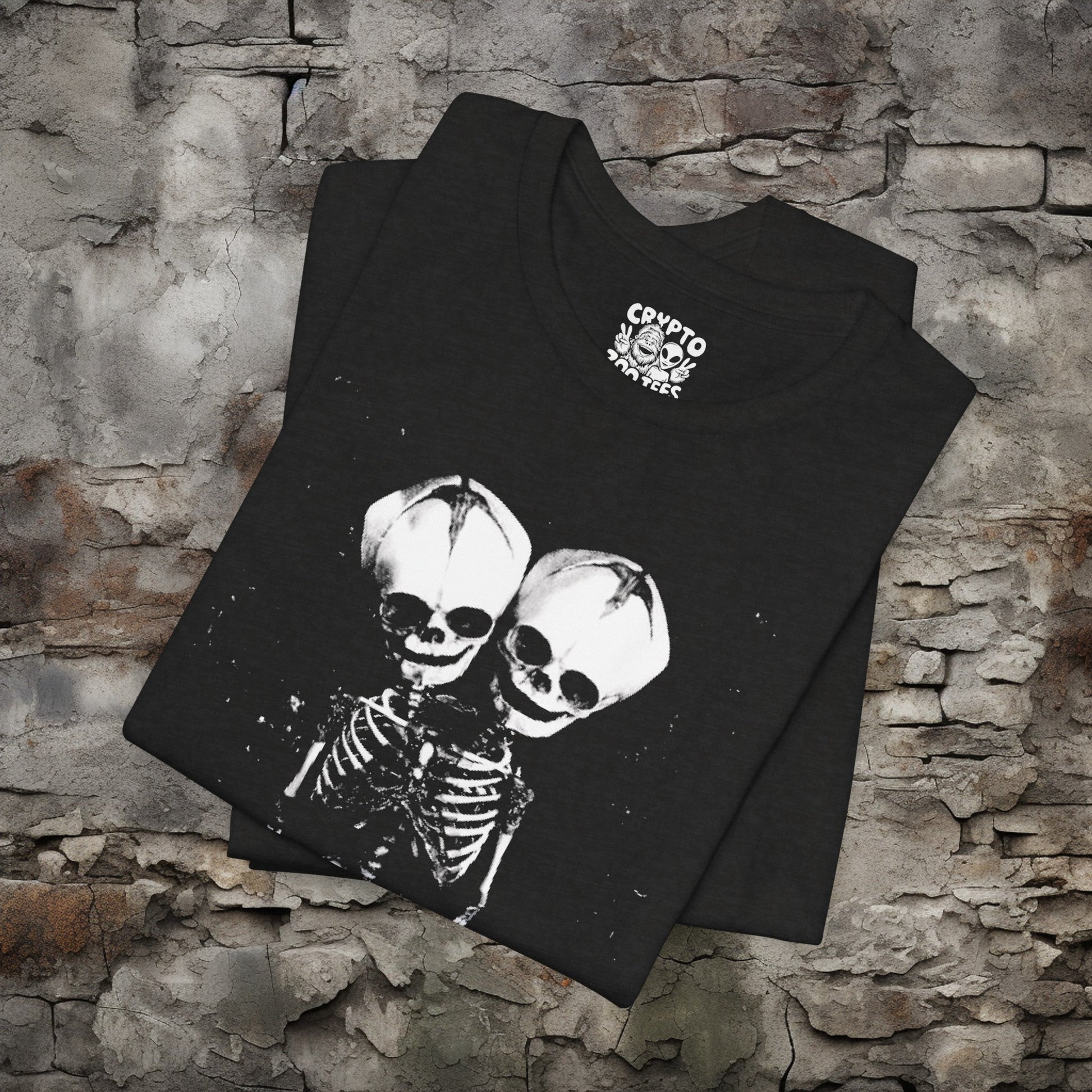 T-Shirt - 2 Headed Skeleton | Punk Goth | Bella + Canvas Unisex T-shirt from Crypto Zoo Tees