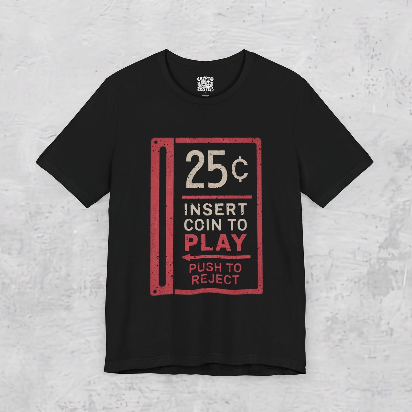 T-Shirt - 25¢ Coin Insert | Unisex T-shirt | Gamer | Retro & Vintage from Crypto Zoo Tees