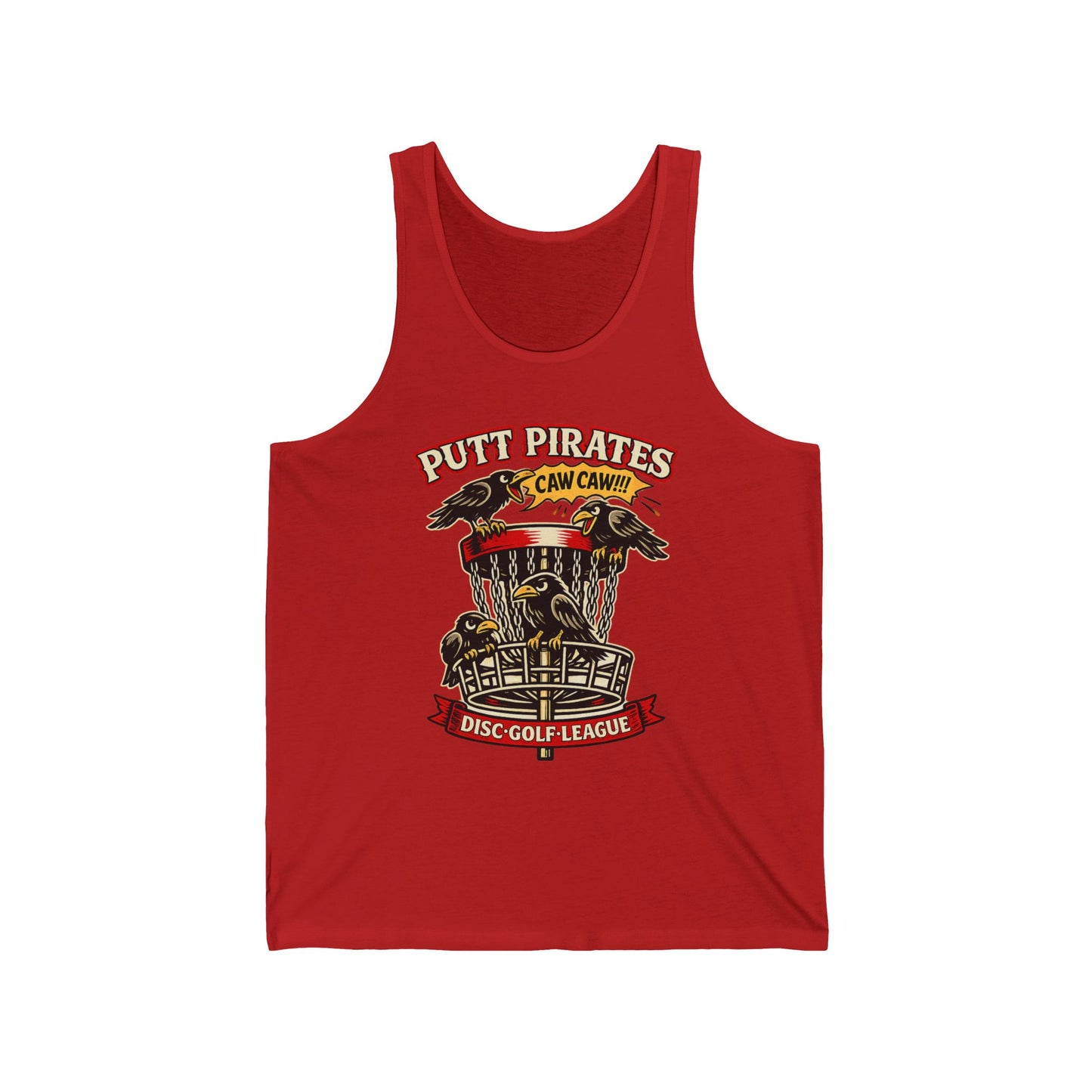 Mike Mui Caw Caw Tank - Putt Pirates Disc Golf Tank — Putt Pirates Caw Caw! League Tank Top
