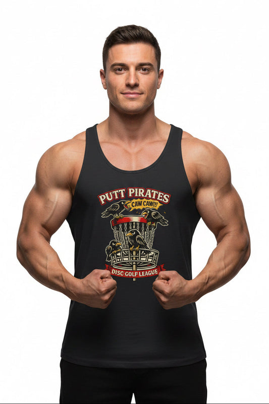 Mike Mui Caw Caw Tank - Putt Pirates Disc Golf Tank — Putt Pirates Caw Caw! League Tank Top