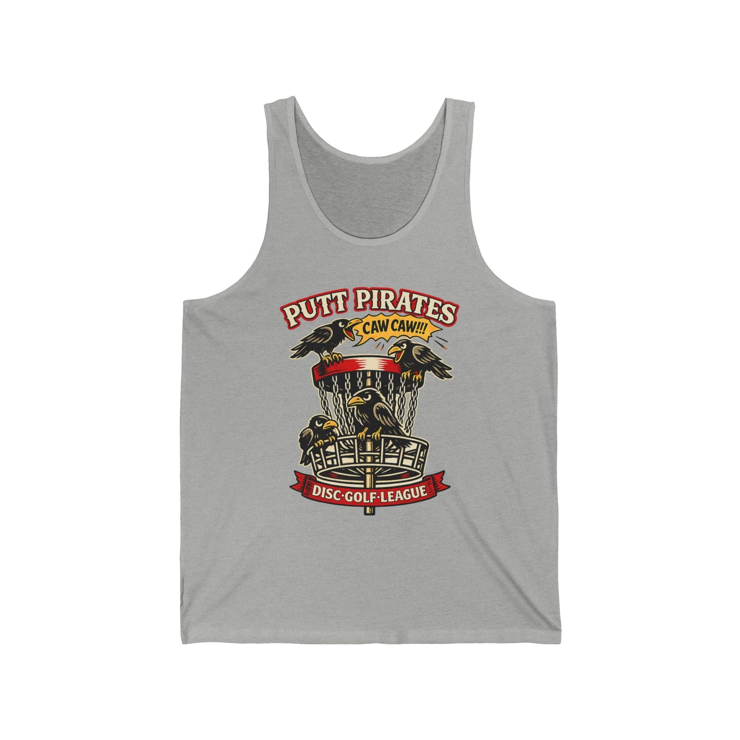 Mike Mui Caw Caw Tank - Putt Pirates Disc Golf Tank — Putt Pirates Caw Caw! League Tank Top