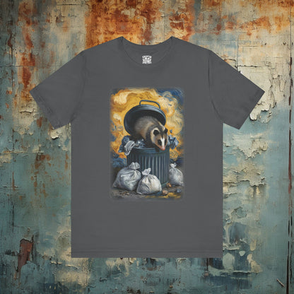 Opposum Eating Trash Van Gogh Shirt | Bella+Canvas Tee | Funny Artist Shirt - Crypto Zoo Tees - T-Shirt