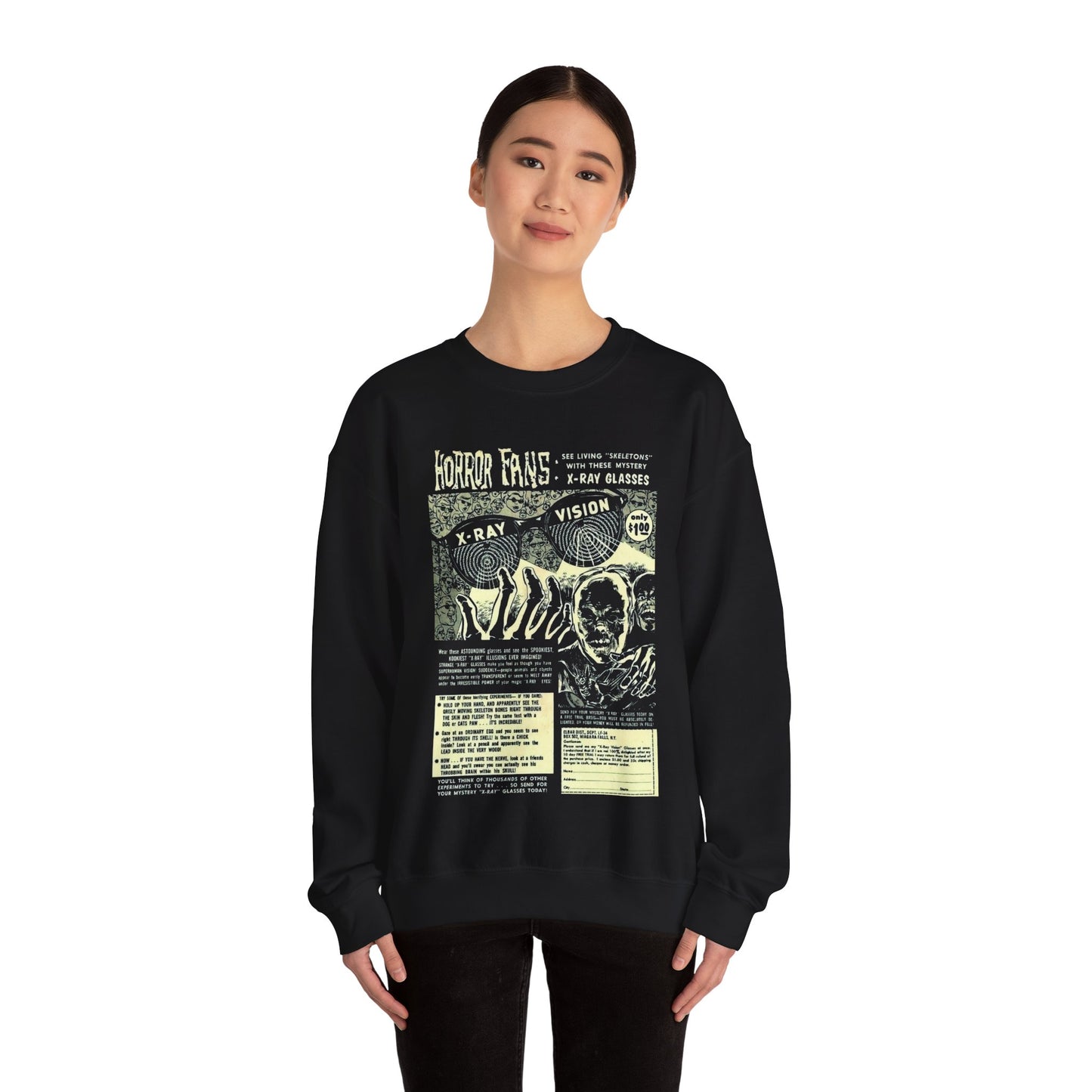 X-ray Glasses Horror Fans Sweatshirt