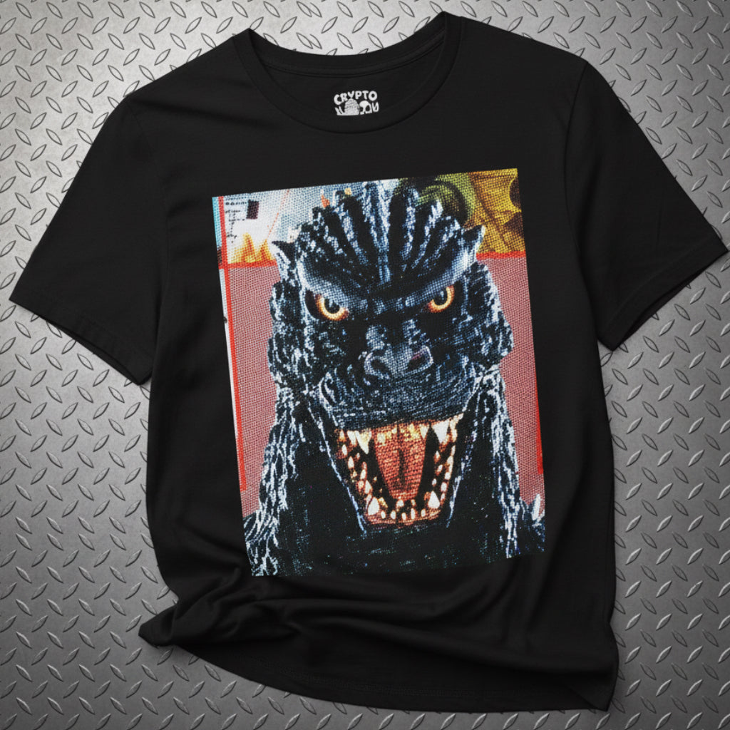 Godzilla Kaiju Shirt Heavy Cotton Gildan 5000 Flat Lay