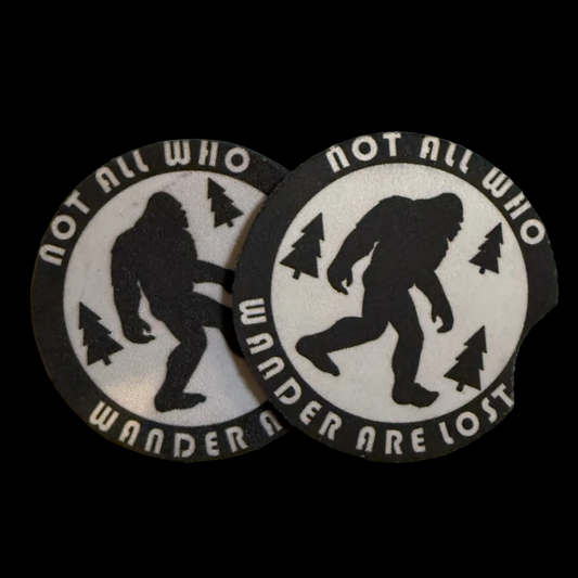 Bigfoot Car Coaster Set | Bigfoot, Cryptids | Automotive Gift