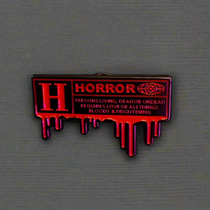 Bloody Horror Movie Pinback Button | Pinback Button | Halloween, Horror | Goth/Gothic