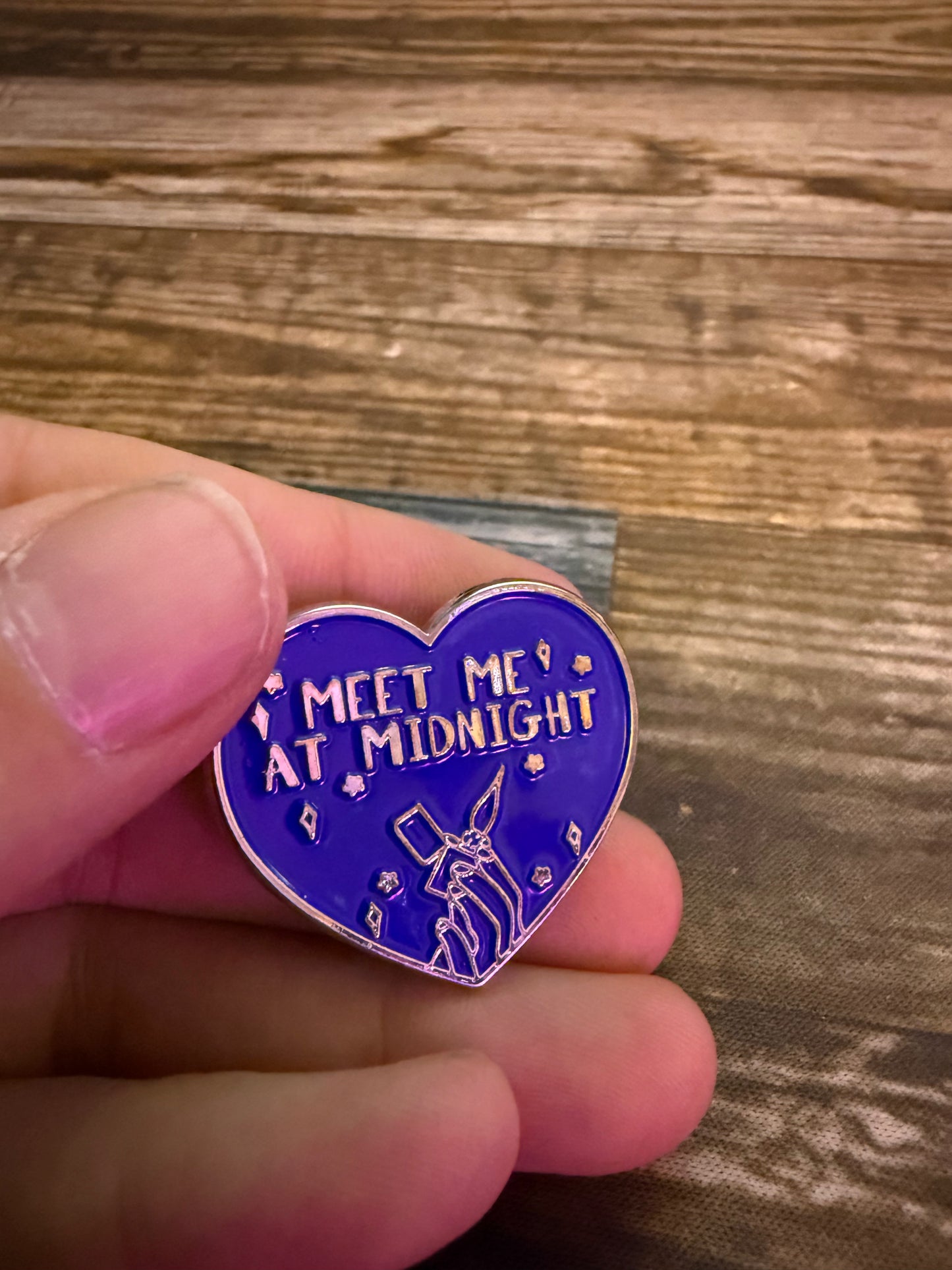 Meet Me At Midnight Heart Pinback Button | Pinback Button | Halloween, Goth/Gothic | Romantic