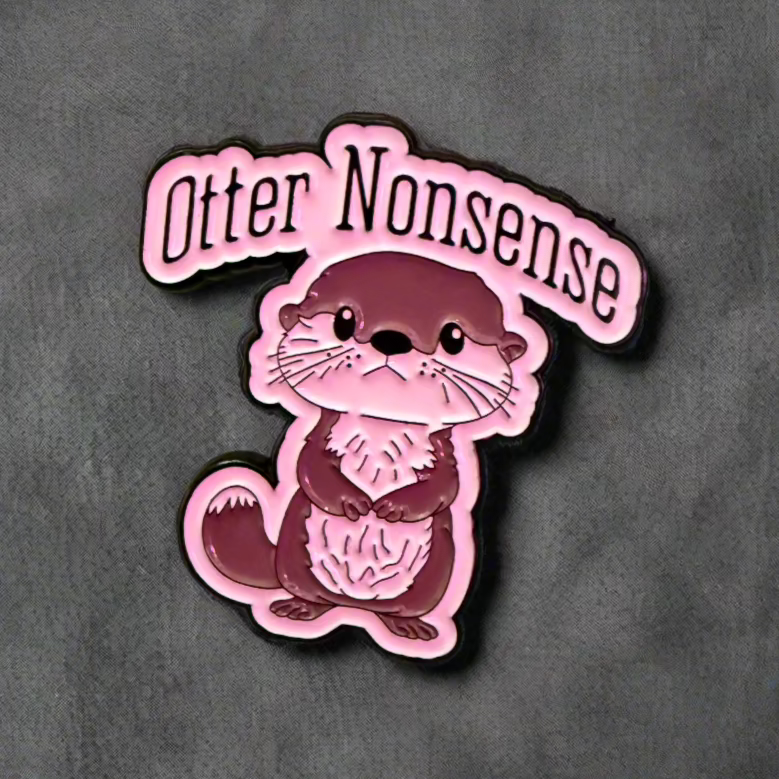 Otter Nonsense Pinback Button | Pinback Button | Funny, Animals | Cute Sea Otter