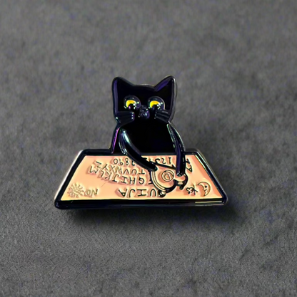 Black Cat Ouija Board Pinback Button | Pinback Button | Cats, Ghosts & Paranormal | Goth/Gothic