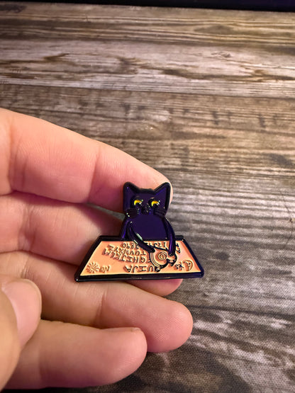 Black Cat Ouija Board Pinback Button | Pinback Button | Cats, Ghosts & Paranormal | Goth/Gothic