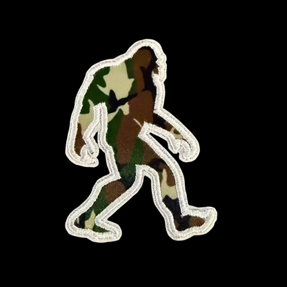 Camo Bigfoot Embroidered Patch | Patch | Cryptids, Funny | Retro & Vintage