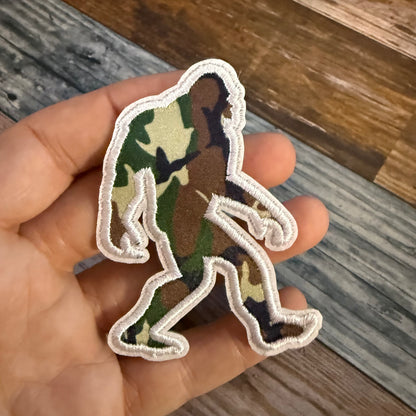 Camo Bigfoot Embroidered Patch | Patch | Cryptids, Funny | Retro & Vintage