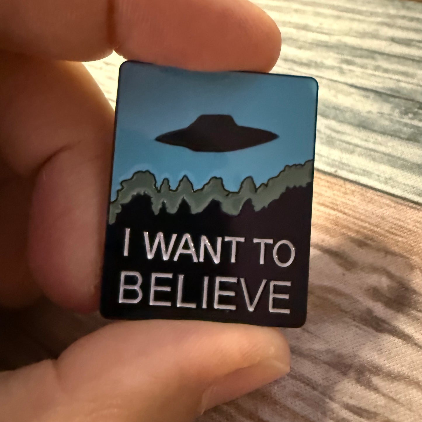I Want to Believe | Pinback Button | Alien, UFO, Ghosts & Paranormal