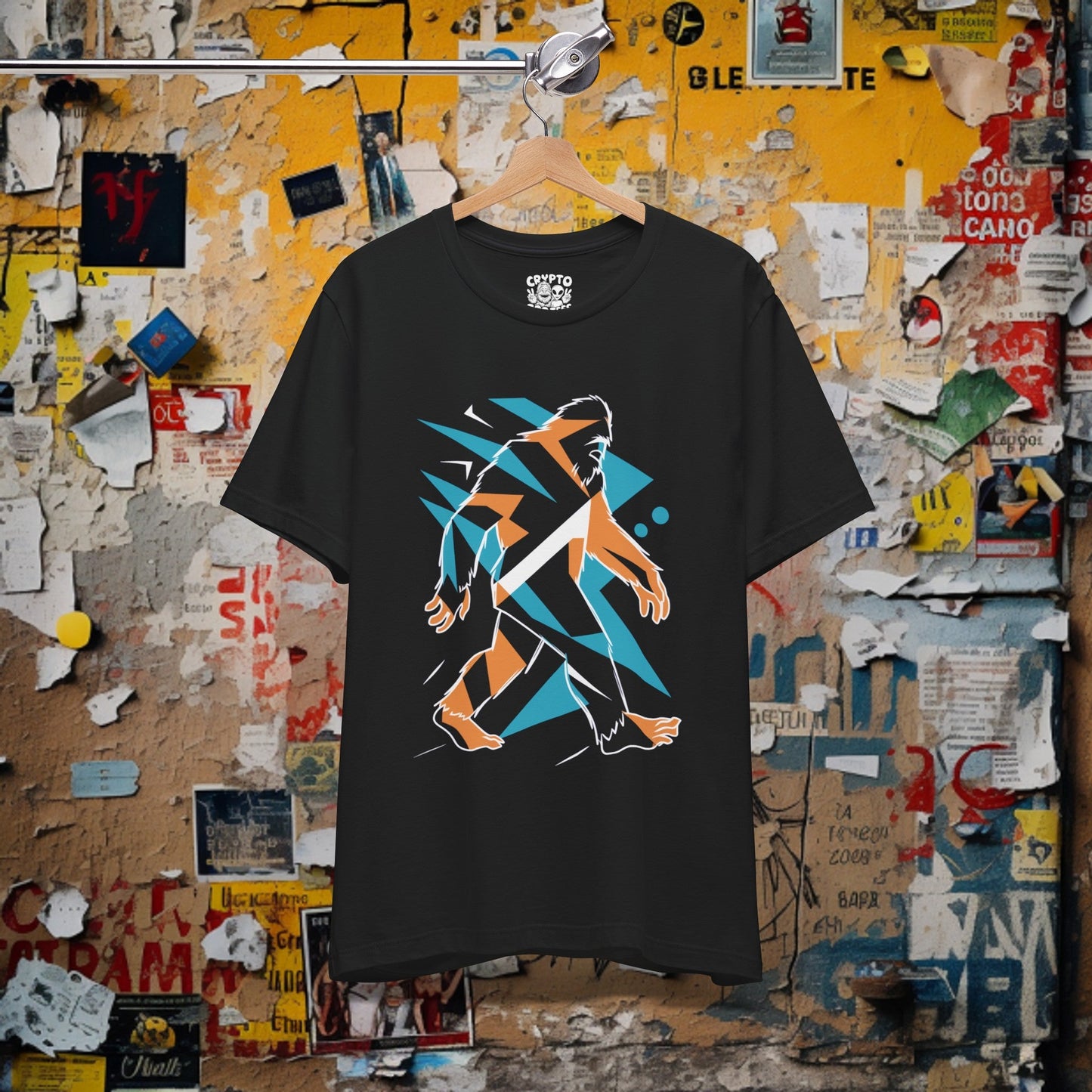 T-Shirt - Abstract Bigfoot Sasquatch Geometrical Tee | Bella + Canvas T-shirt from Crypto Zoo Tees