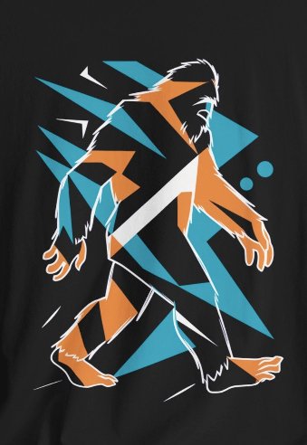 T-Shirt - Abstract Bigfoot Sasquatch Geometrical Tee | Bella + Canvas T-shirt from Crypto Zoo Tees