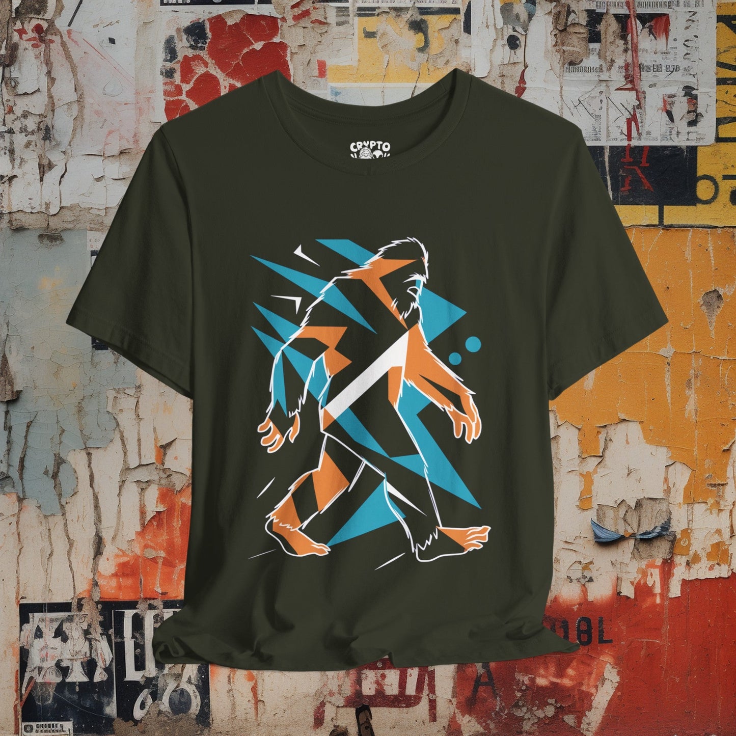 T-Shirt - Abstract Bigfoot Sasquatch Geometrical Tee | Bella + Canvas T-shirt from Crypto Zoo Tees