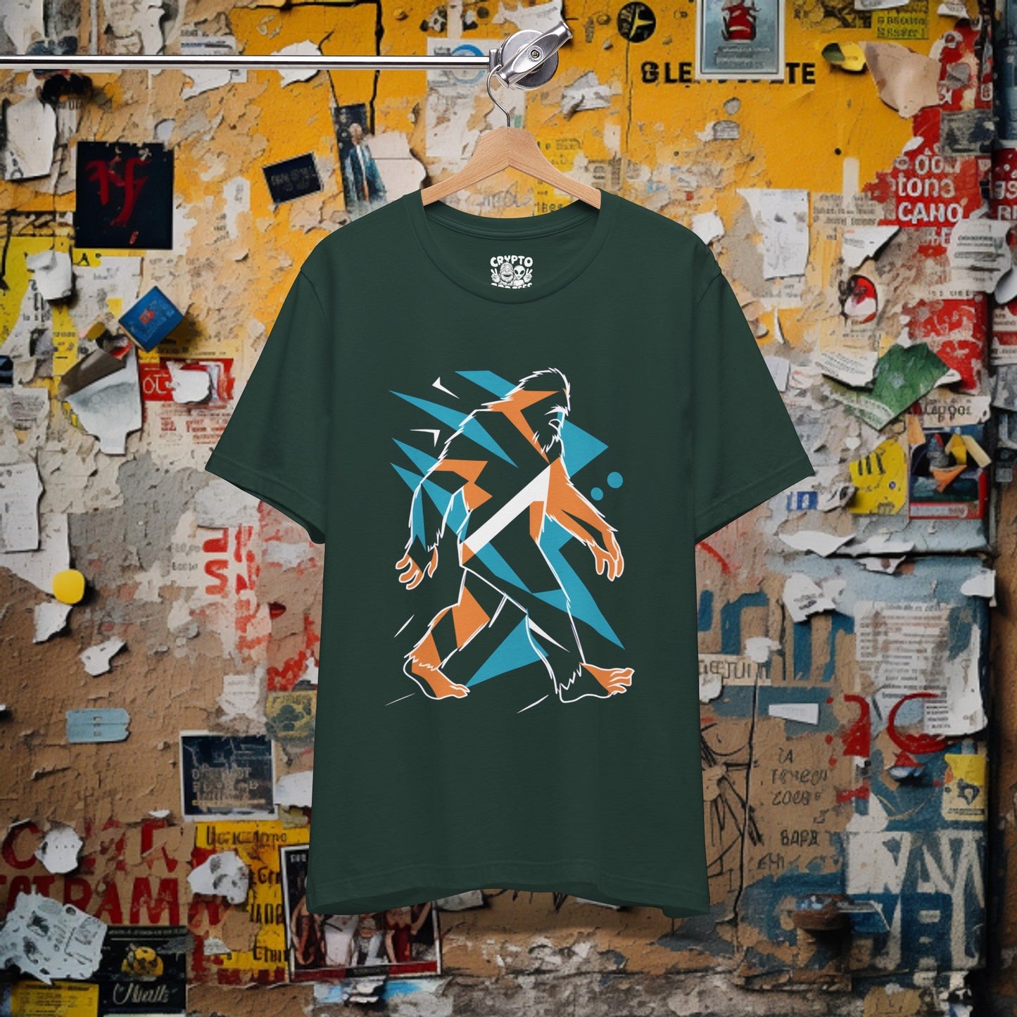 T-Shirt - Abstract Bigfoot Sasquatch Geometrical Tee | Bella + Canvas T-shirt from Crypto Zoo Tees