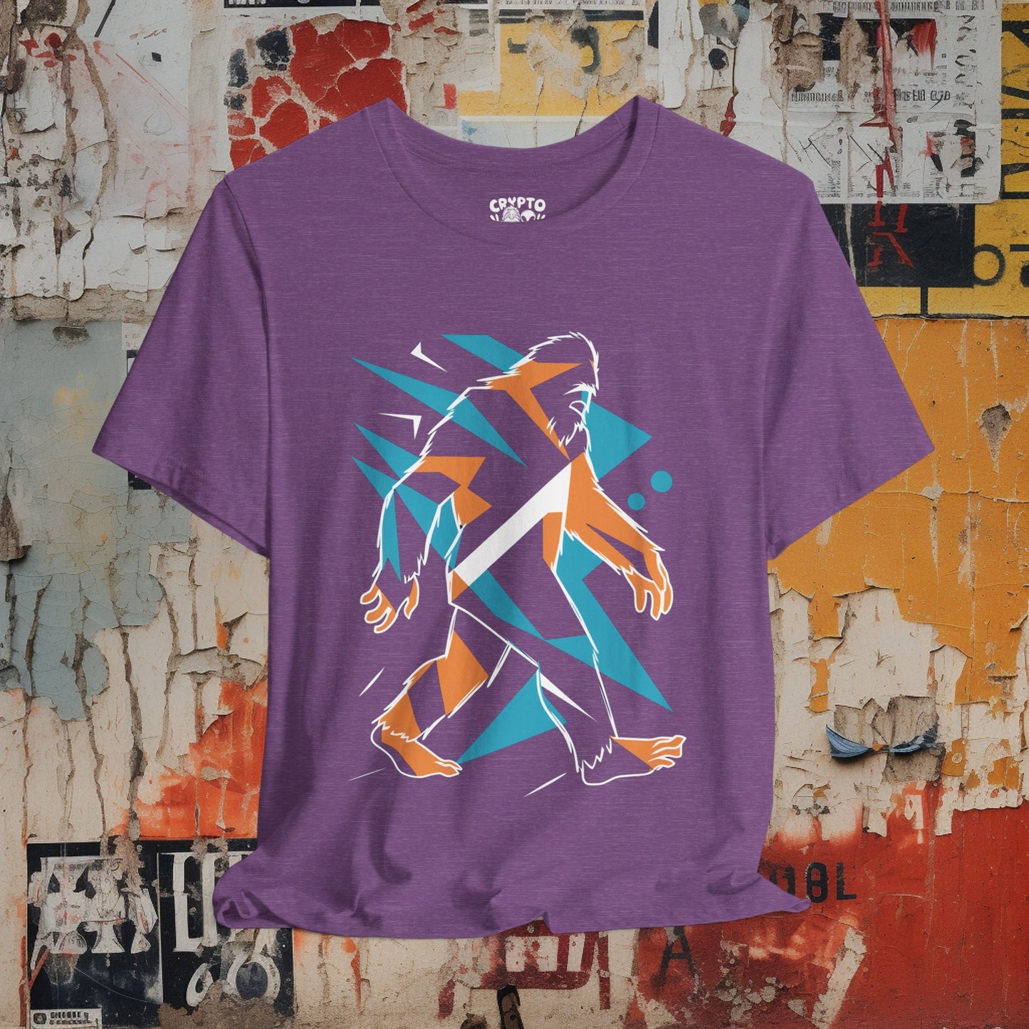 T-Shirt - Abstract Bigfoot Sasquatch Geometrical Tee | Bella + Canvas T-shirt from Crypto Zoo Tees