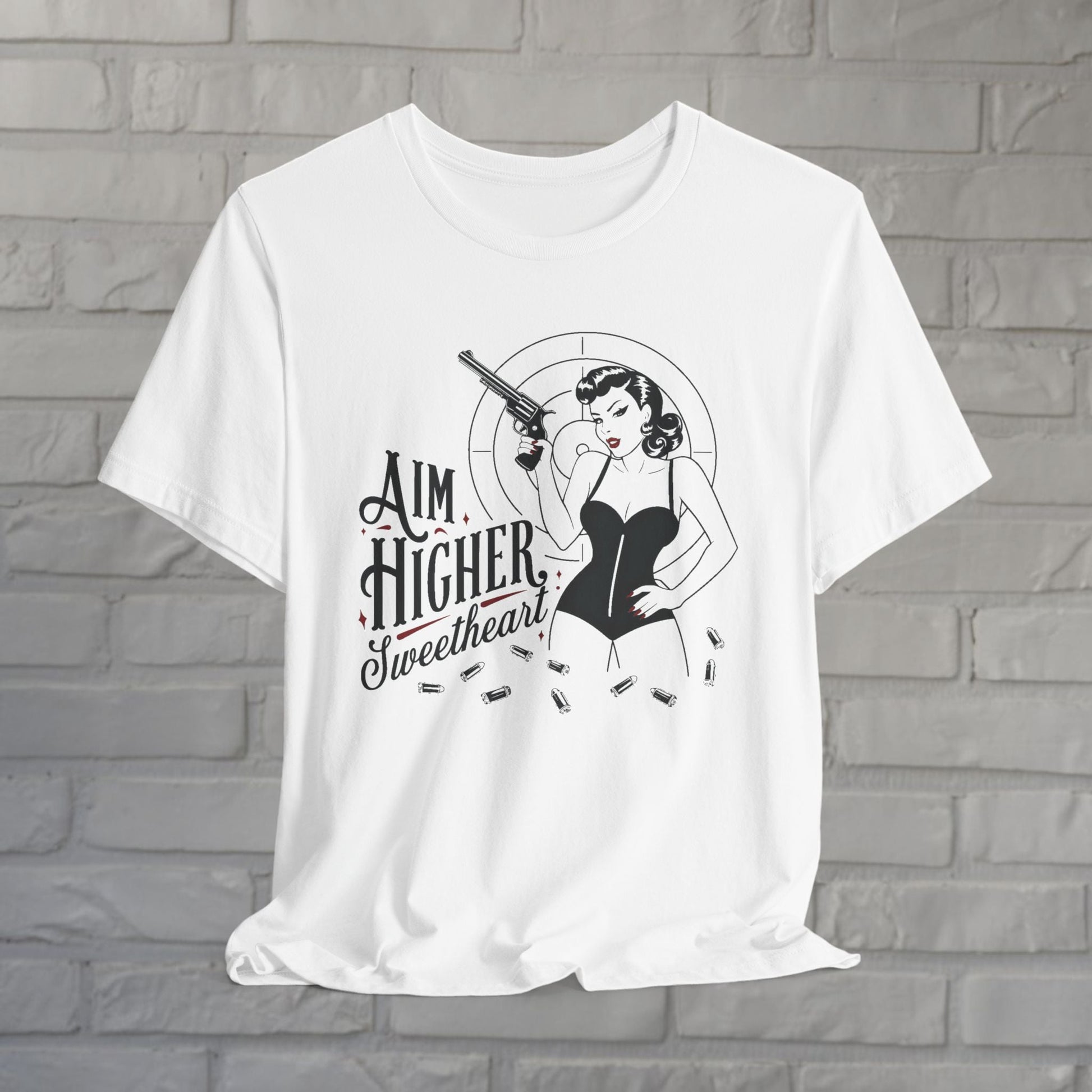 T-Shirt - Aim Higher | Unisex T-shirt | Retro & Vintage | Rockabilly, Pinup from Crypto Zoo Tees