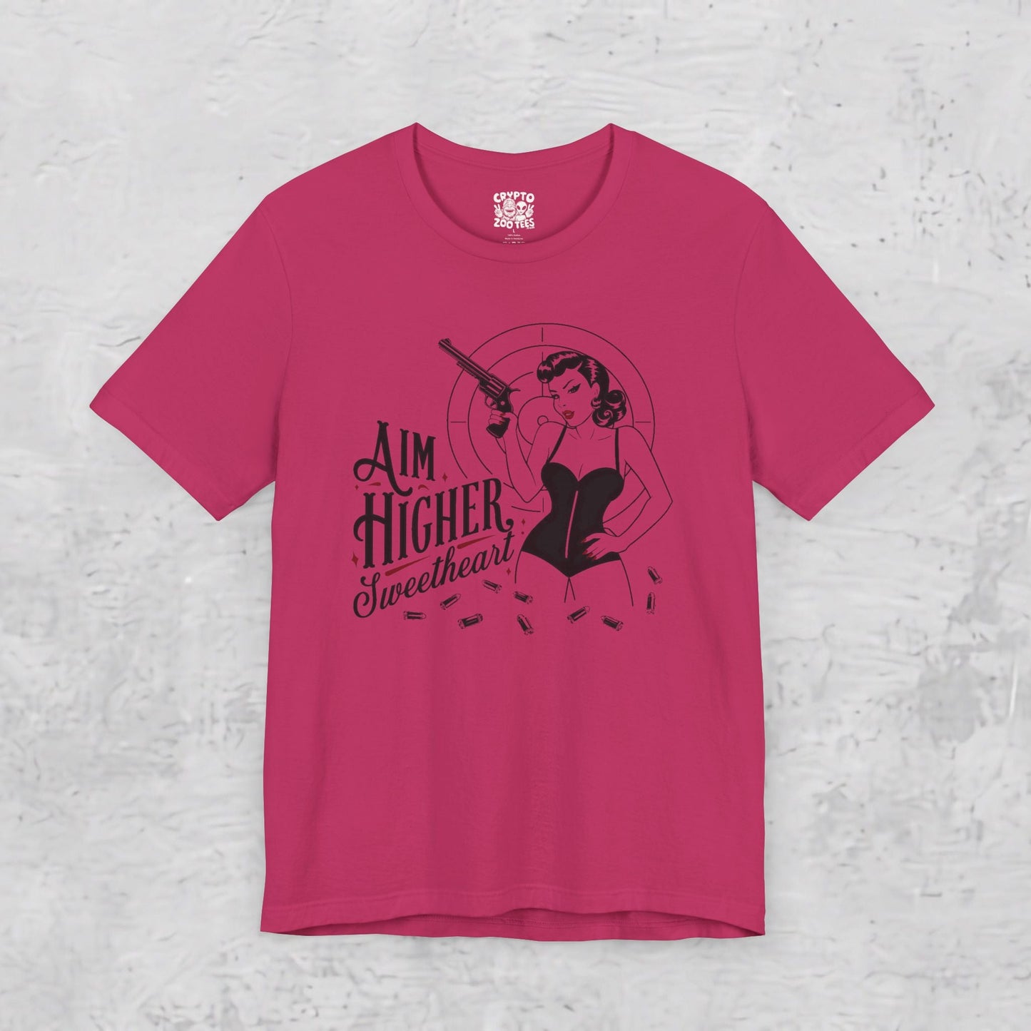 T-Shirt - Aim Higher | Unisex T-shirt | Retro & Vintage | Rockabilly, Pinup from Crypto Zoo Tees