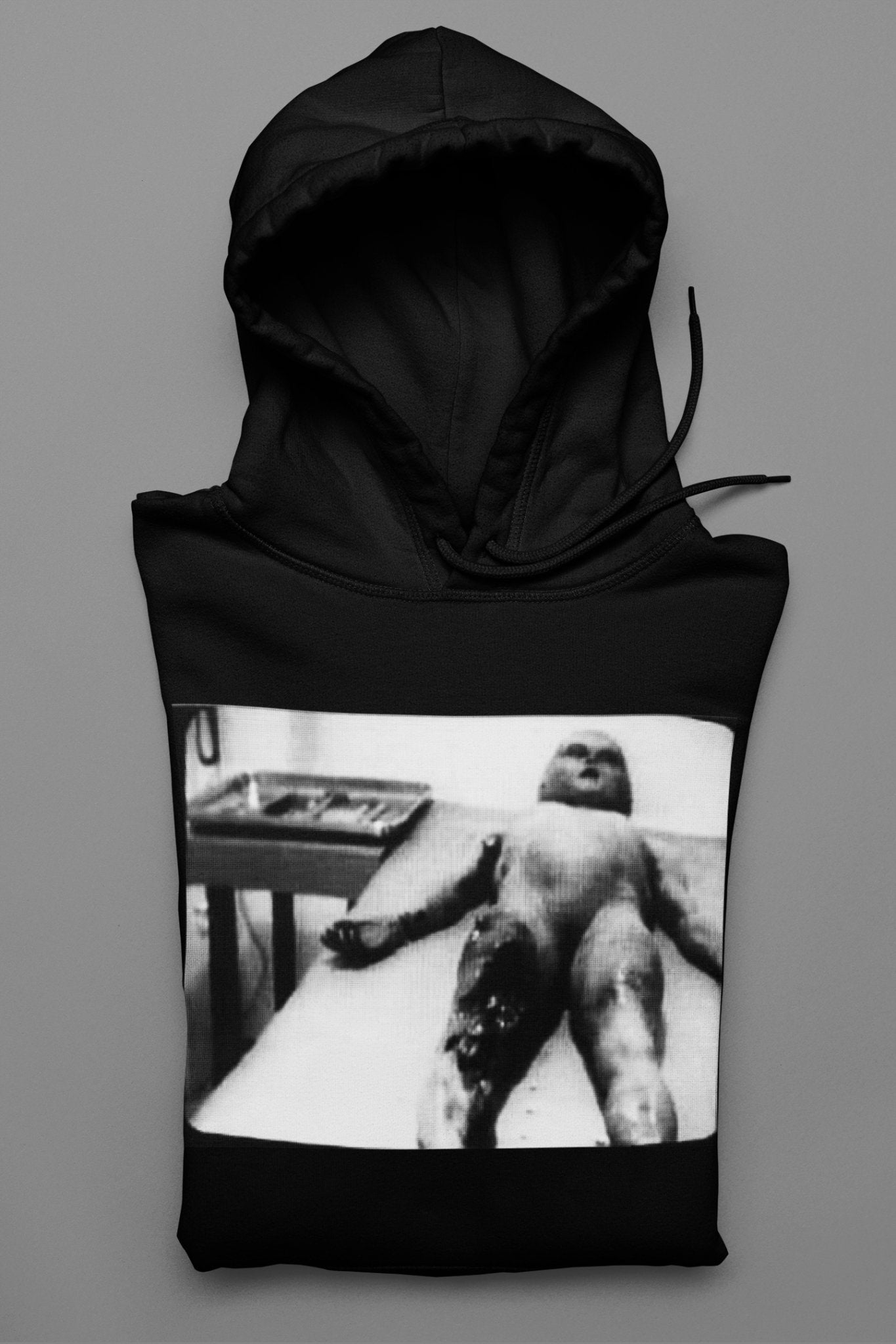 Hoodie - Alien Autopsy Photo | Hoodie | Hooded Sweatshirt from Crypto Zoo Tees