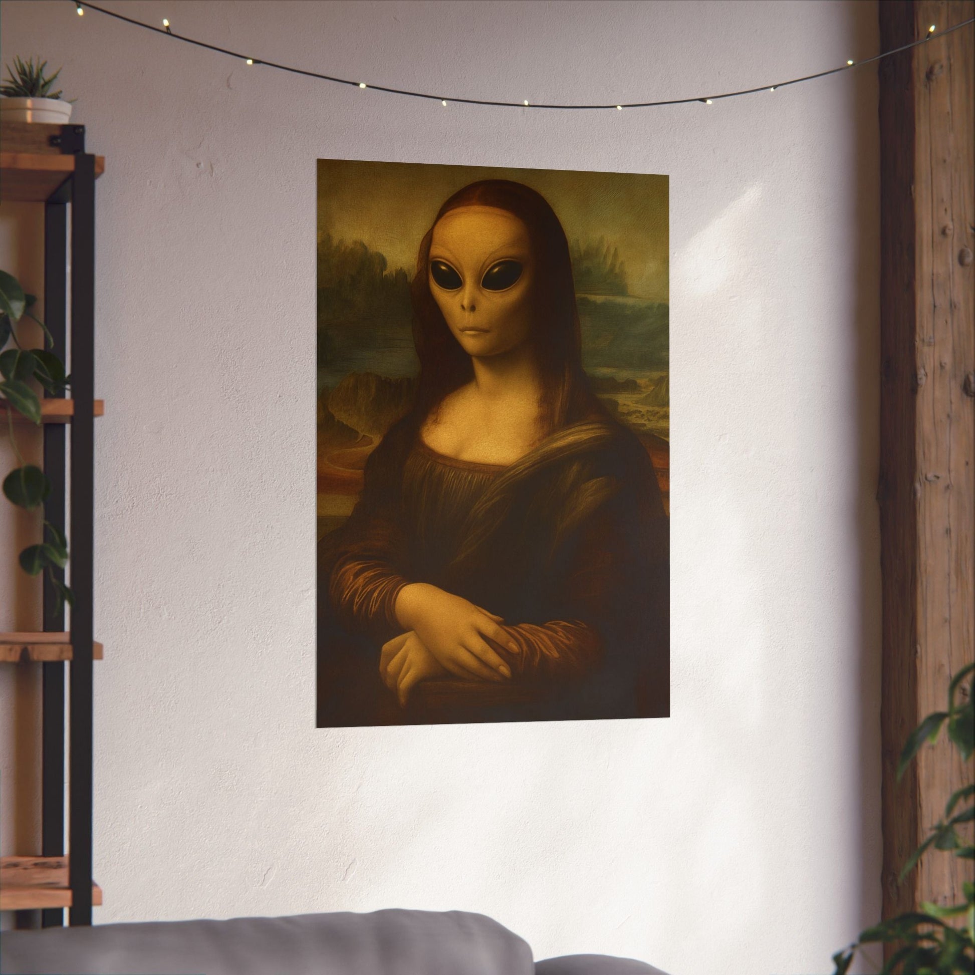 Poster - Alien Mona Lisa Poster | Wall Art | Alien & UFO, Art & Artists from Crypto Zoo Tees