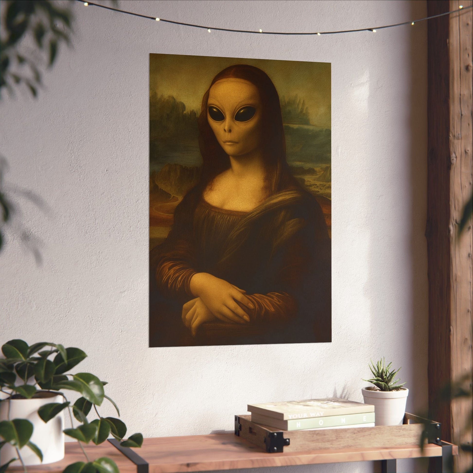 Poster - Alien Mona Lisa Poster | Wall Art | Alien & UFO, Art & Artists from Crypto Zoo Tees