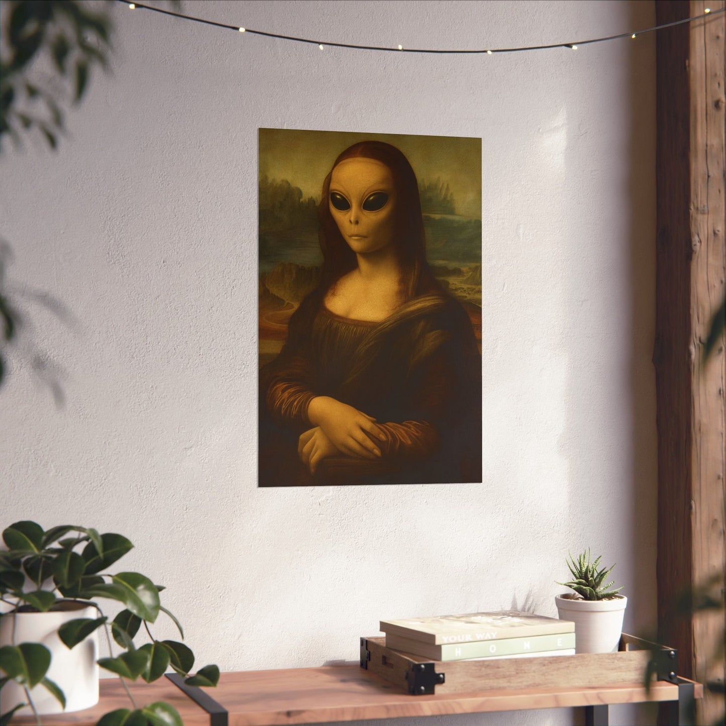 Poster - Alien Mona Lisa Poster | Wall Art | Alien & UFO, Art & Artists from Crypto Zoo Tees