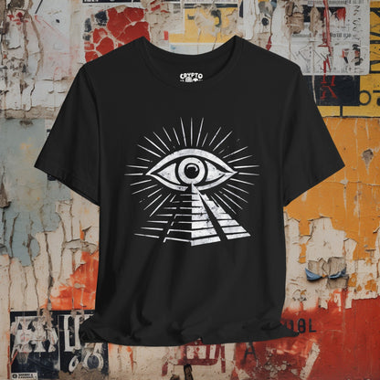 T-Shirt - All Seeing Eye Pyramid Shirt | Bella + Canvas Unisex T-shirt from Crypto Zoo Tees