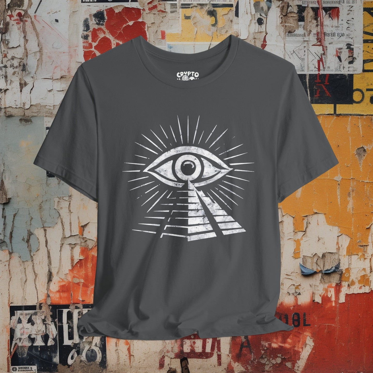 T-Shirt - All Seeing Eye Pyramid Shirt | Bella + Canvas Unisex T-shirt from Crypto Zoo Tees